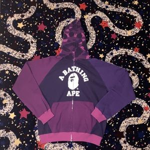 Brand new purple Bape full zip hoodie from 2005-2006 rare